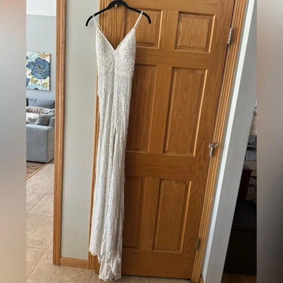 Jovani Beaded Fringe Dress - Picture 3 of 16